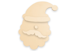 tête de père noël en bois - Objets en bois Noël - 10doigts.fr - 2