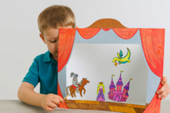 Théâtre et personnages à colorier + feutres offerts - Formes et dessins à colorier - 10doigts.fr - 2