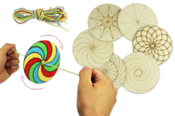 toupies en bois à décorer - Jeux et Jouets en bois - 10doigts.fr