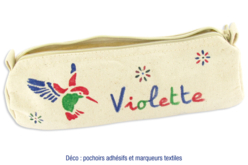 Trousse d'école Colibri - Pochoirs adhésifs - 10doigts.fr