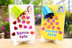 Un seau rempli de cœurs - Supports en Métal - 10doigts.fr - 2