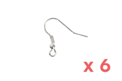 Crochets d'oreilles argent - 6 pièces - Boucles d'oreilles – 10doigts.fr