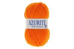 Pelote Azurite 100 % acrylique - Orange - Fils à tricoter – 10doigts.fr