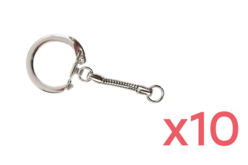 Porte-clefs argentés - 10 pièces - Porte-clés – 10doigts.fr