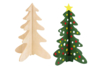 2 sapin en bois à emboiter - Objets en bois Noël – 10doigts.fr