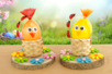 Poussin de Pâques dans son panier - Paniers en bois – 10doigts.fr