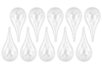 Boule goutte en plastique transparent - 10 pièces - Formes à garnir - Plastique – 10doigts.fr