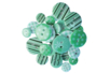 boutons acrylique camaieu vert - Boutons – 10doigts.fr