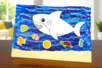 Bricolage Enfan Silhouette Requin Fond Marin - Activités manuelles océan – 10doigts.fr