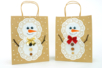 Bricolage Enfant Sachet Noel Bonhomme Neige - Activités manuelles emballages cadeaux créatifs de Noël – 10doigts.fr