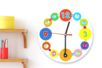 Bricolage Horloge Gommettes Enfant - Activités manuelles les horloges – 10doigts.fr