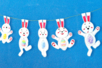 Bricolage Paques Lapin Guirlande Suspendu Oreille - Activités manuelles DIY Pâques – 10doigts.fr