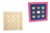 Cadre petits coeurs en bois - Objets pour le bureau – 10doigts.fr