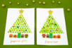 carte voeux bricolage facile papier bulle peinture sapin - Activités manuelles cartes de Noël – 10doigts.fr