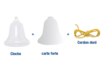 Cloche en plastique transparent  - Formes à garnir - Plastique – 10doigts.fr