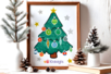 Coloriage et collage Sapin de Noël - Gommettes Noël – 10doigts.fr