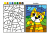 Coloriages aux numéros - Thème Animaux de la Ferme - Formes et dessins à colorier – 10doigts.fr