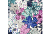 couon tissu fleurs bleues et violettes - Coupons de tissus – 10doigts.fr