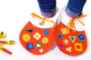 Fabriquer chaussure clown enfant papier - Activités manuelles Carnaval, Mardi gras – 10doigts.fr