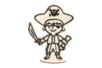 Figurines en bois avec relief - pirates - Livres et Kits de modelage – 10doigts.fr