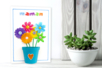 Tableau Fleurs pour la fête des mères - Stickers Fantaisies – 10doigts.fr