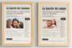 Gazettes Maman & Papa + 2 cadres - Cadres photos à décorer – 10doigts.fr