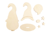 Gnome sur socle bois - Objets en bois Noël – 10doigts.fr