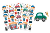 Gommettes garage - 78 pcs - Gommettes Transports et Métiers – 10doigts.fr
