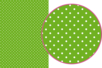 Magic Paper auto-adhésif Pois blancs sur fond vert - 10doigts.fr