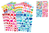 Méga set de 936 gommettes coeurs - 16 planches - Gommettes coeurs – 10doigts.fr