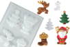 moule 4 motifs noel - Moules pour plâtre, savon, béton ... – 10doigts.fr