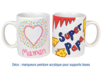 Mug en porcelaine blanche - Activités manuelles fête des mères – 10doigts.fr