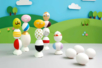 Oeufs en plastique 4 cm - 12 pièces - Oeufs de Pâques créatif – 10doigts.fr