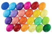 oeufs en plastique couleurs - 6 cm - Oeufs de Pâques créatif – 10doigts.fr