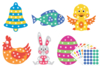 pack formes de pâques gommettes - Kits créatifs gommettes – 10doigts.fr