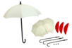 parapluie porte clés blanc - Plastique Opaque – 10doigts.fr
