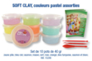 pâte soft clay pastel - Activités manuelles modelage – 10doigts.fr