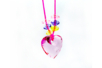 pendentif coeur et perles cristal - Perles Acrylique – 10doigts.fr