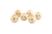 Perles en bois visages Ø 2.5 cm - trou 5 mm - 6 pièces - Perles Bois – 10doigts.fr