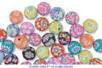 Perles rondes en pâte polymère millefiori 1 cm - Activités manuelles pour la création de vos bijoux – 10doigts.fr