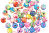 Perles rondes polymère Millefiori - 50 perles - Perles Pâte polymère – 10doigts.fr