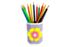 pot crayons fleurs enfant - Fleurs et feuilles décoratives – 10doigts.fr