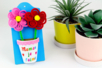 Pot de fleurs (à fabriquer avec des chenilles) - Pots en carton – 10doigts.fr