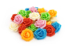 Rose caoutchouc 3D - Fleurs et feuilles décoratives – 10doigts.fr