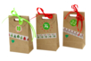 sac calendrier de l'avent kraft - Gommettes Alphabet, messages – 10doigts.fr