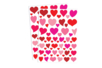 Set de 2 planches de gommettes coeurs Déco camaieu de rose - Gommettes coeurs – 10doigts.fr