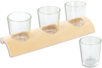 Set de 3 verrines en verre avec support en bois demi-rond - Activités manuelles objets décorés – 10doigts.fr