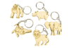 Set de 5 porte-clés en bois - animaux africains - Porte-clés – 10doigts.fr