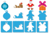 Set de 8 pochoirs 10 DOIGTS Multi fonctions 3 en 1 : NOËL - Pochoirs fêtes – 10doigts.fr