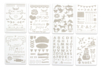Set de 8 pochoirs carterie - Bullet Journal, Planner – 10doigts.fr